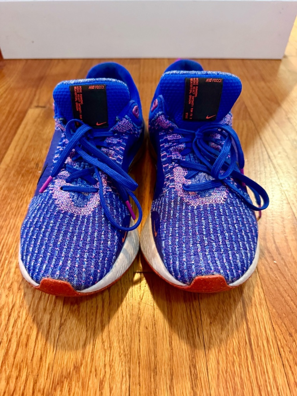 Nike React Infinity Run Flyknit 3 women's road running shoes in "Racer Blue"